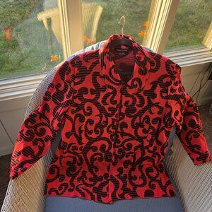 Ming Wang 1x peach/black jacket